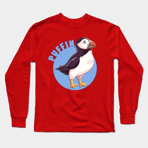 Puffin Logo Long Sleeve T-Shirt by EdgeKagami